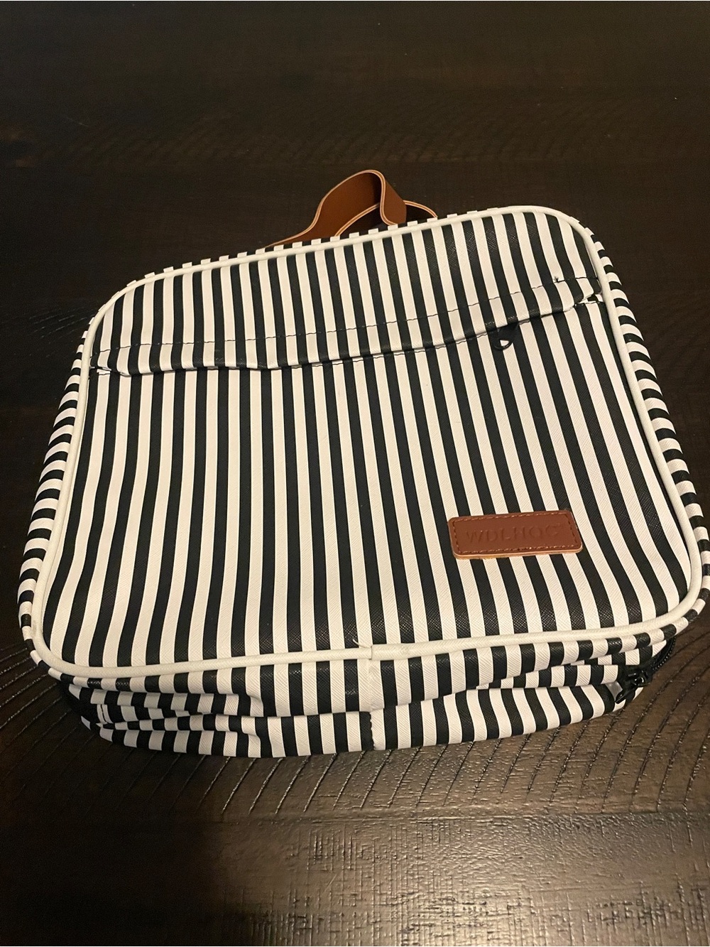 Black and White Stripe Travel Organizer Bag
